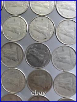 Canada Elizabeth II Silver Dime Canadian Ten Cents Coin -80% Silver lot of 50