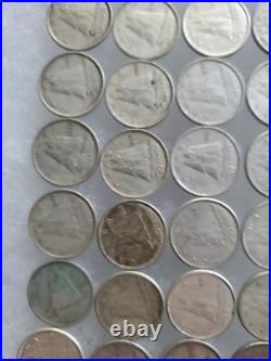 Canada Elizabeth II Silver Dime Canadian Ten Cents Coin -80% Silver lot of 50