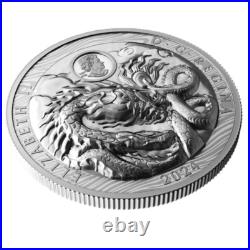 Canada Extra High Relief (EHR) $50 Dollars Silver Coin, Year of Dragon 2024