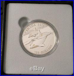 Canada Face Value Series 2016 $100 for $100 Fine Silver Coin Orca Whale, UNC