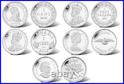 Canada Farewell to the Penny Fine Silver Five Coin Set 2012
