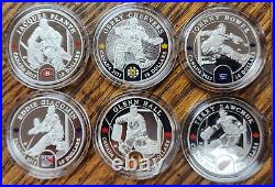 Canada Fine Silver 10 Dollars 2015 NHL Goalies 6 Coin Set
