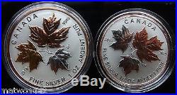 Canada Fine Silver 5 Coin Fractional Set A Historic Reign 2016 Pink GOLD Plating