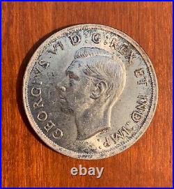 Canada King George VI 1938 1 Silver Dollar Coin, Borderline Uncirculated