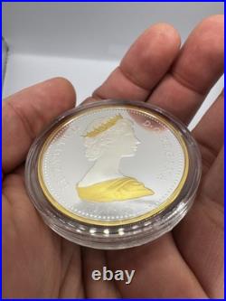 Canada Library Of Parliament 2oz Silver Coin Gold Gilded