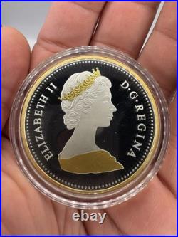 Canada Library Of Parliament 2oz Silver Coin Gold Gilded