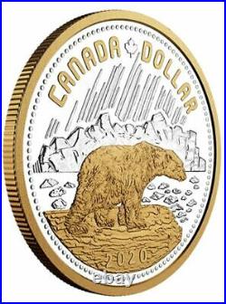 Canada Limited Silver Gold Plated Coin, Masterclub Arctic Territories 2020