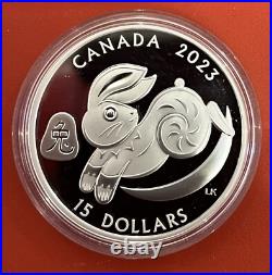 Canada Lunar Silver Coin 2023 Year of the Rabbit Fine 99.99% 1oz Low Serial 56