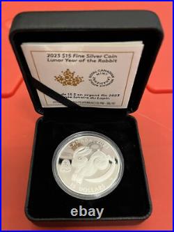 Canada Lunar Silver Coin 2023 Year of the Rabbit Fine 99.99% 1oz Low Serial 56