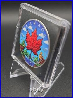 Canada Maple Leaf Retro Gaming 8Bit Colourized Maple Coin 1 oz 999 Silver Coin
