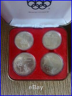Canada Montreal 1976 Olympic 4 Sterling Silver Coins Set