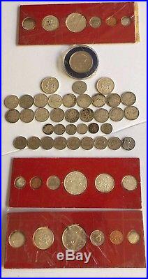 Canada Proof Sets 1-1965 2-1966 + $6.80 80% Silver Coins1929-1967+1867-1967 Coin