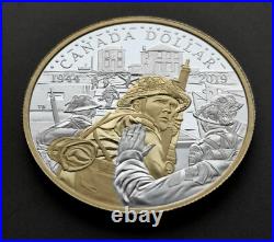 Canada Proof Silver Dollar 2019 75 Th. Ann. Of V-e Day