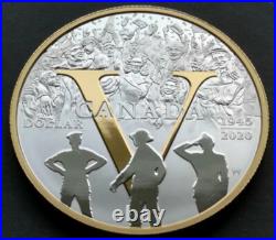 Canada Proof Silver Dollar 2020 75 Th. Ann. Of V-e Day