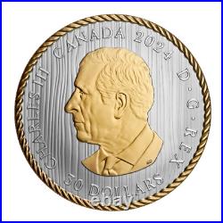 Canada Pure Silver $30 Dollars Coin Selective Gold Plated, The Hunter, 2024