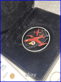 Canada Pure Silver $30 Dollars Coin T-Bird Red Knight Aircraft COA