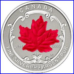 Canada RCM 2 oz 9999 Silver Maple Leaf Fractional Set Red Sugar Maple (2015)