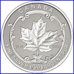 Canada RCM 2 oz 9999 Silver Maple Leaf Fractional Set Red Sugar Maple (2015)