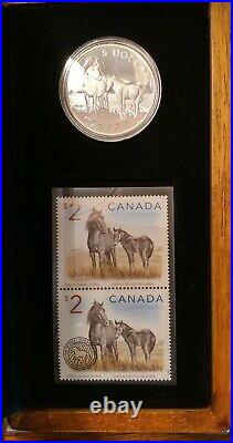Canada RCM & CP 2004, 2005, 2006 Animal Set of 6 $2 & $5 Silver Coins & Stamps S