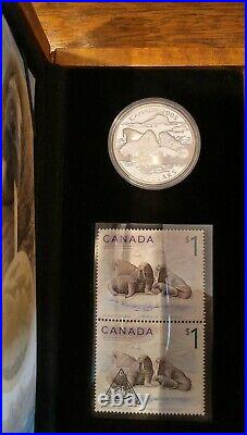 Canada RCM & CP 2004, 2005, 2006 Animal Set of 6 $2 & $5 Silver Coins & Stamps S