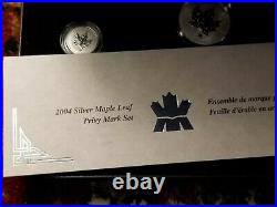 Canada Rare 2004 Silver Maple Leaf Privy Mark 5 Coins Set