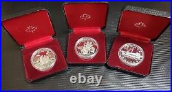 Canada Silver 1981 To 1991 Lot of 11 Different Proof Dollar Coins