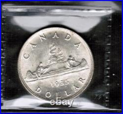 Canada Silver $1 Dollar 1935 First Issue Certified ICCS MS-65 Gem Coin