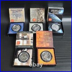 Canada Silver 2000 2001 2002 2003 2004 Lot of 5 Different Specimen Dollar Coins