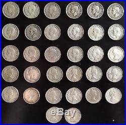 Canada Silver 25 Cent Coins Complete Set 1937-1967 Canadian Twenty Five ¢ Lot