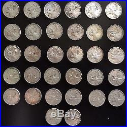 Canada Silver 25 Cent Coins Complete Set 1937-1967 Canadian Twenty Five ¢ Lot