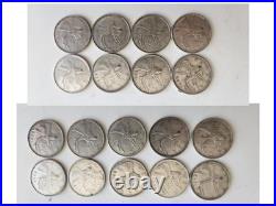 Canada Silver Quarters-25 cents-18 coins-50%