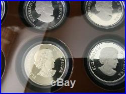 Canada Silver Zodiac Coin Set Lunar Series Display Case Tiger Rabbit