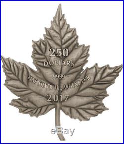 Canada Superb 2017 Silver Kilogram Maple Leaf Forever $250 Coin with case & cert