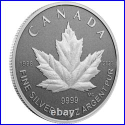 Canada Three Dollars 99.99% Silver Coin, $3 Double dated Maple Leaf, 2023