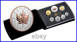 Canada Ultra-High Relief $20 Silver MAPLE LEAF Coin Set SML, Pink Gold 2025