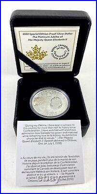 Canada coin 2022 Platinum Jubilee Proof Queen Elizabeth II 99.99% Pure Silver