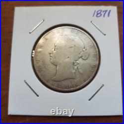 Canada coin, 50 cents, silver, 1871