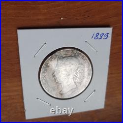 Canada coin, 50 cents, silver, 1899, key date, very nice condition