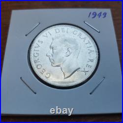 Canada coin, 50 cents, silver, 1949