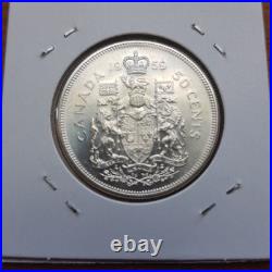Canada coin, 50 cents, silver, 1959, Gem, Blast white