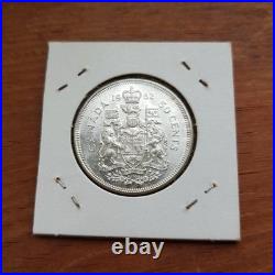 Canada coin, 50 cents, silver, 1962, very nice condition