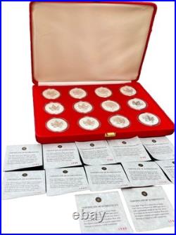 Canadian 2004 Maple Leaf Silver Coin 12 Constellations 0.9999 Limited to 5000