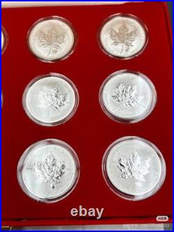 Canadian 2004 Maple Leaf Silver Coin 12 Constellations 0.9999 Limited to 5000