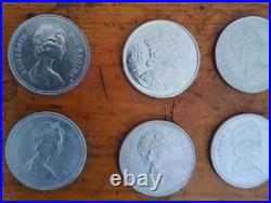 Canadian 50 Cent Silver Coins Lot Of 10 Silver Coins