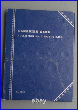 Canadian Dime Collection NO. 2 1937 to 1982 Vintage Whitman Folder