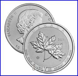 Canadian Twin Maple Random Date, 2 Troy Oz. 9999 Pure