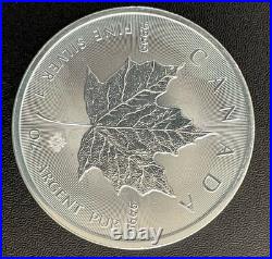 Cdn 2015 1 Oz $5 (. 999) Silver Coin With ASSAY with Maple Leaf Privy Mark