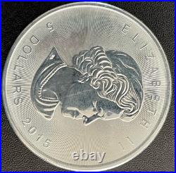 Cdn 2015 1 Oz $5 (. 999) Silver Coin With ASSAY with Maple Leaf Privy Mark