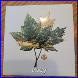 Cdn 2021 Silver $20 Gold plated, Scalloped Edge Coin in Wooden Box Cdn 2021 Silver $20 Gold plated, Scalloped Edge Coin in Wooden Box