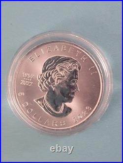 Cdn 2023 1 oz Silver (. 9999) Maple Leaf Coin Queen Elizabeth & M/L Privy Mark